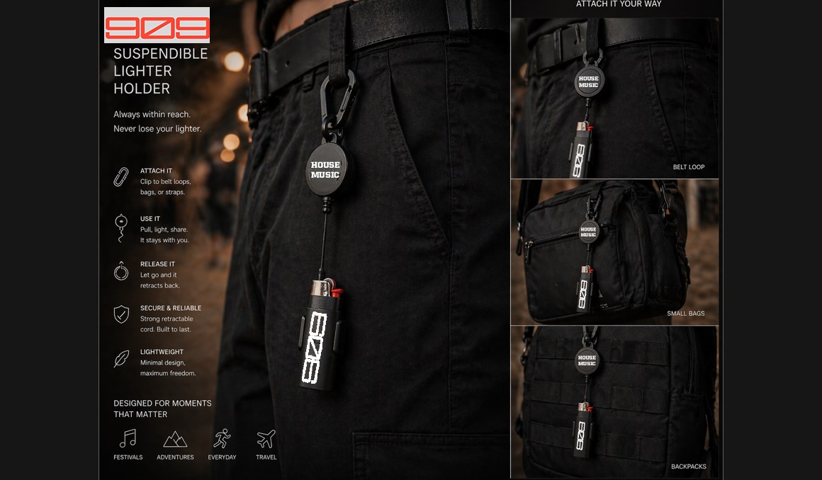 Suspendible lighter holder