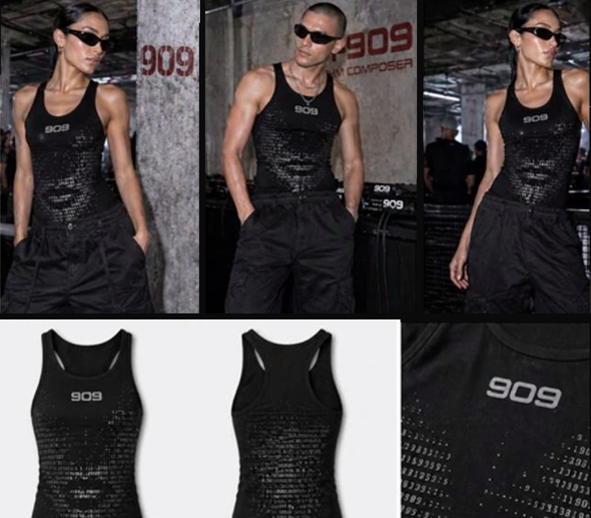 Black sequin tank
