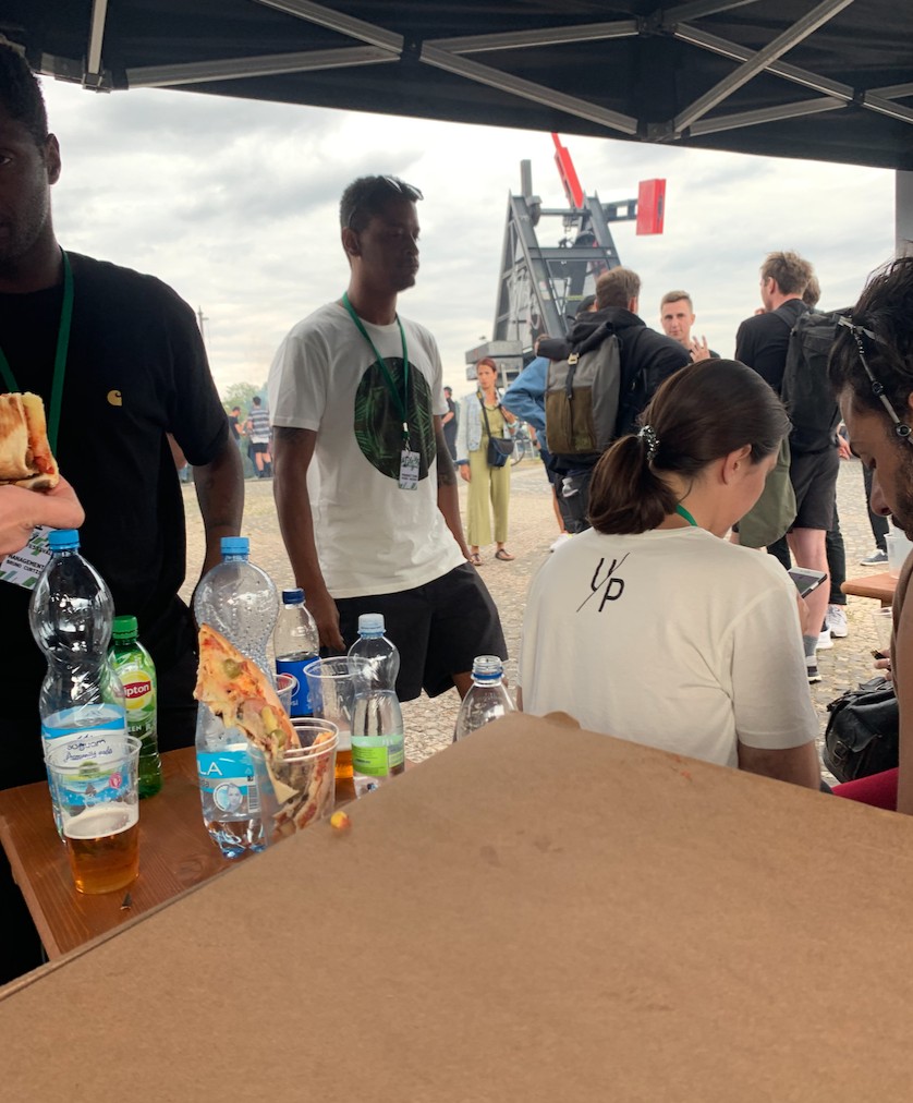 Festival crew in the merch tee