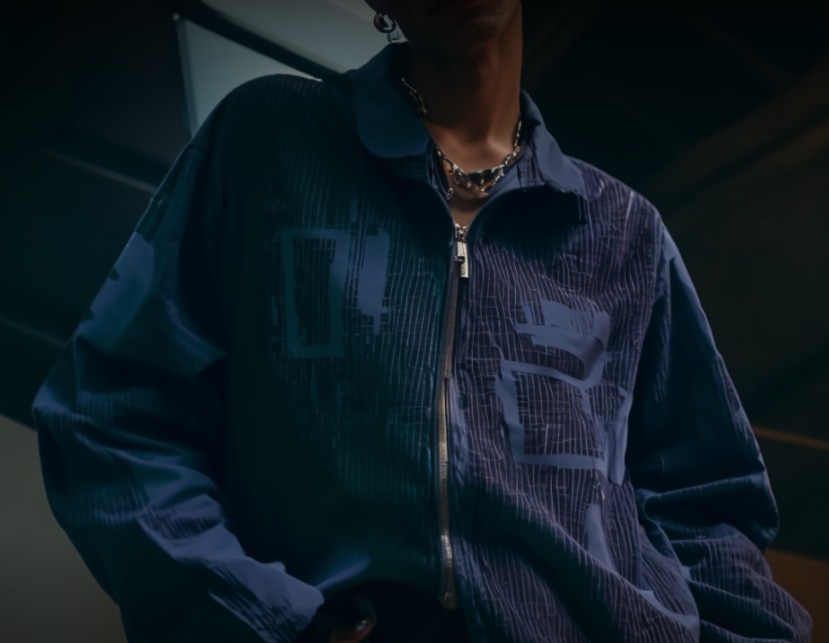 Print jacket, zip-up