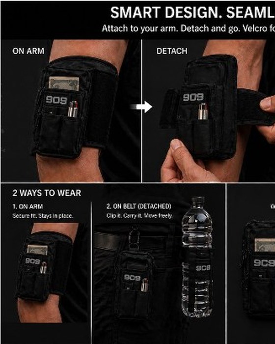 Arm pouch, how it works